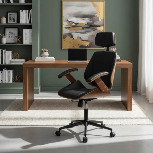 Silla Ejecutiva Miller Gerencial Negro / Blanco.