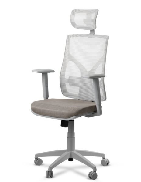 Silla Cool Grey 1D con Cabezal - Spazio Stone